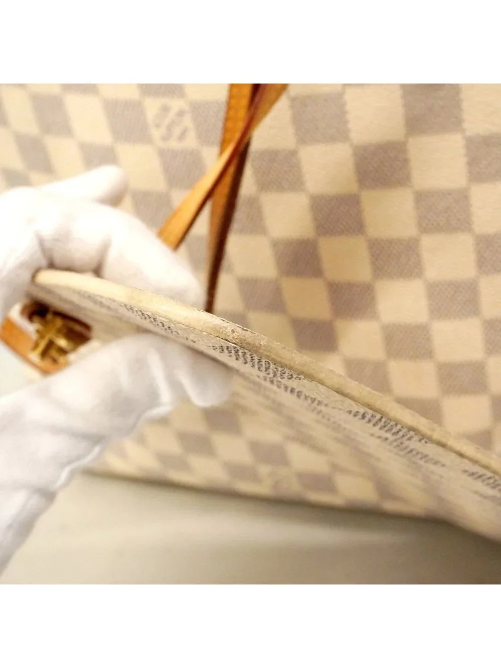 Louis Vuitton Tote Bag Damier Azur Neverfull MM Rose Ballerine